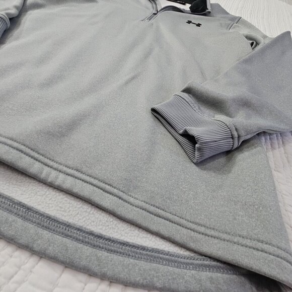 Under Armour Coldgear Loose Men's Size M 1/4 Zip Pullover Grey Activewear EUC LN - Picture 5 of 13